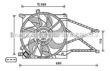 PRASCO OL7649 Fan, radiator